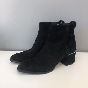 Wishbone Black Suede Ankle Boots Size 9